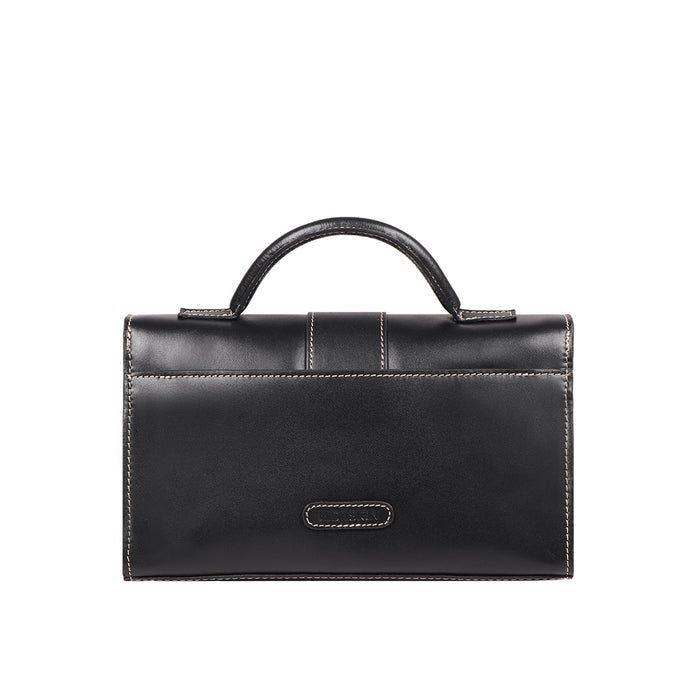 Malina 06 Black Leather Crossbody