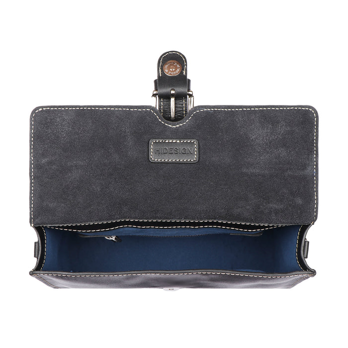 Malina 06 Black Leather Crossbody