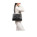 Malina 08 Black Leather Tote Bag