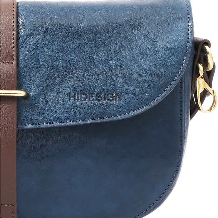 Malmo 01 Blue Leather Sling Bag