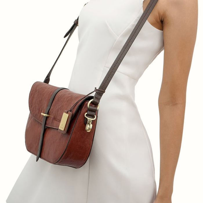 Malmo 01 Brown Leather Sling Bag