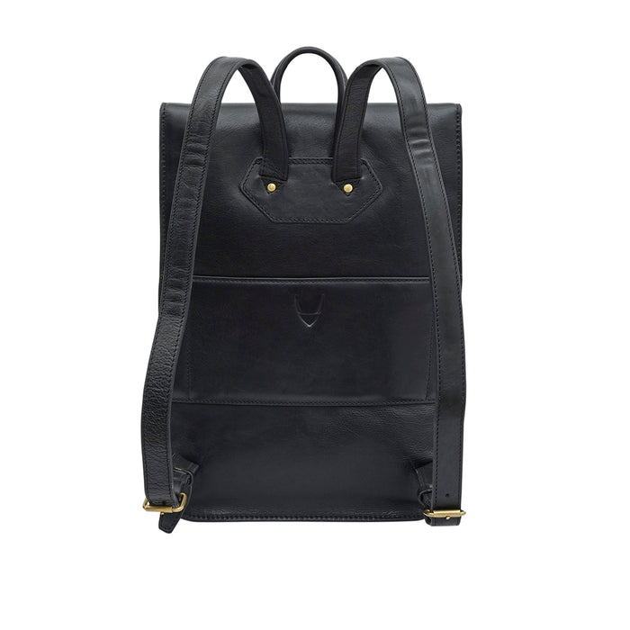 Malmo 02 Black Leather  Backpack