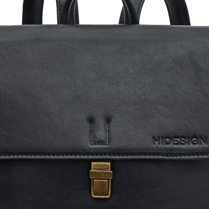 Malmo 02 Black Leather  Backpack