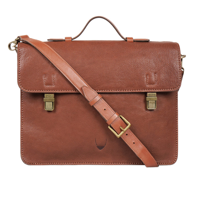 Malmo 03 Tan Leather  Briefcase