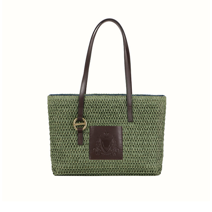 Mamma Mia 2 Green Leather Shoulder Bag