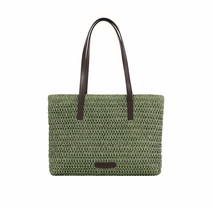 Mamma Mia 2 Green Leather Shoulder Bag