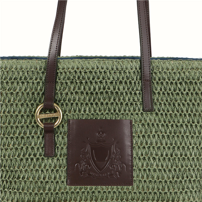 Mamma Mia 2 Green Leather Shoulder Bag