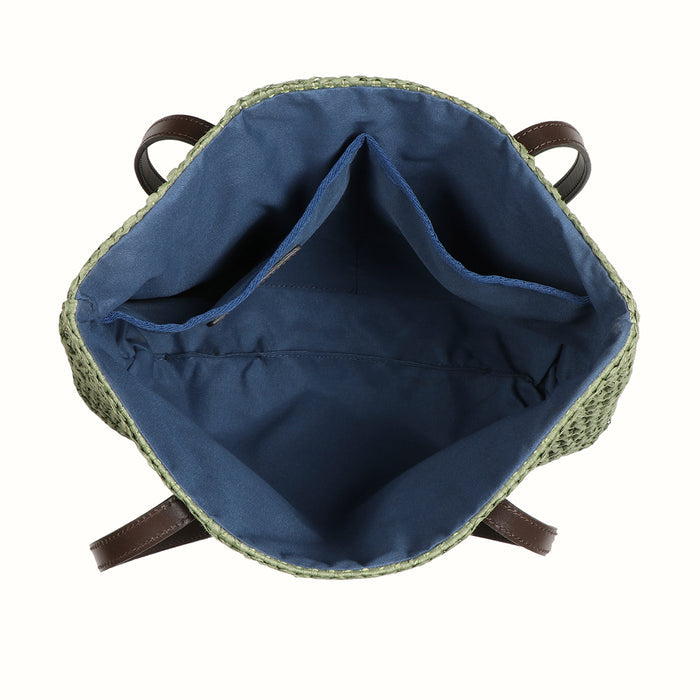 Mamma Mia 2 Green Leather Shoulder Bag