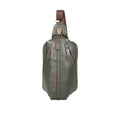 Mandela 01 Green Leather  Crossbody