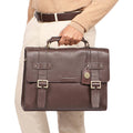 Mandela 02 Brown Leather  Messenger Bag