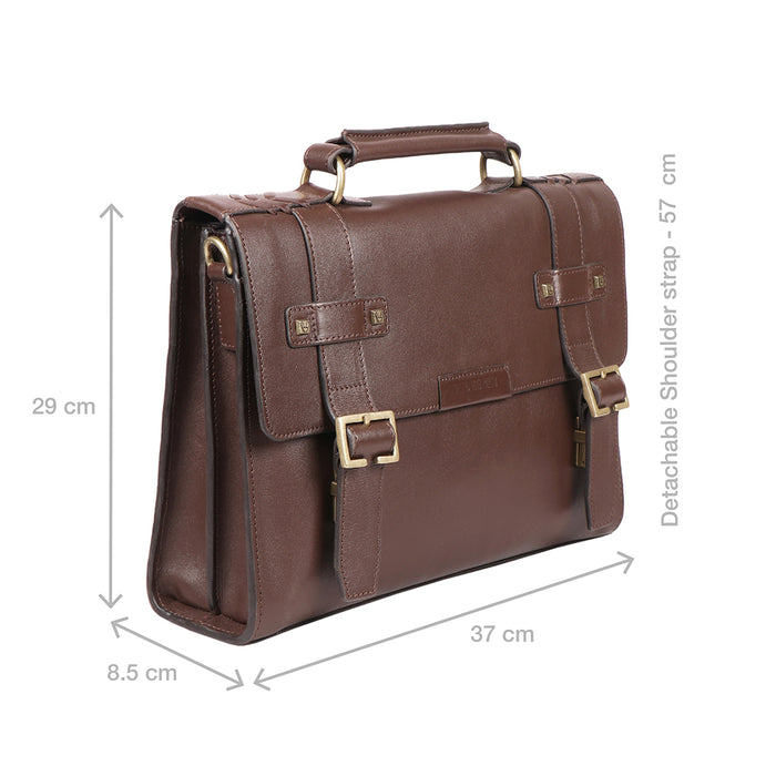 Mandela 02 Brown Leather  Messenger Bag