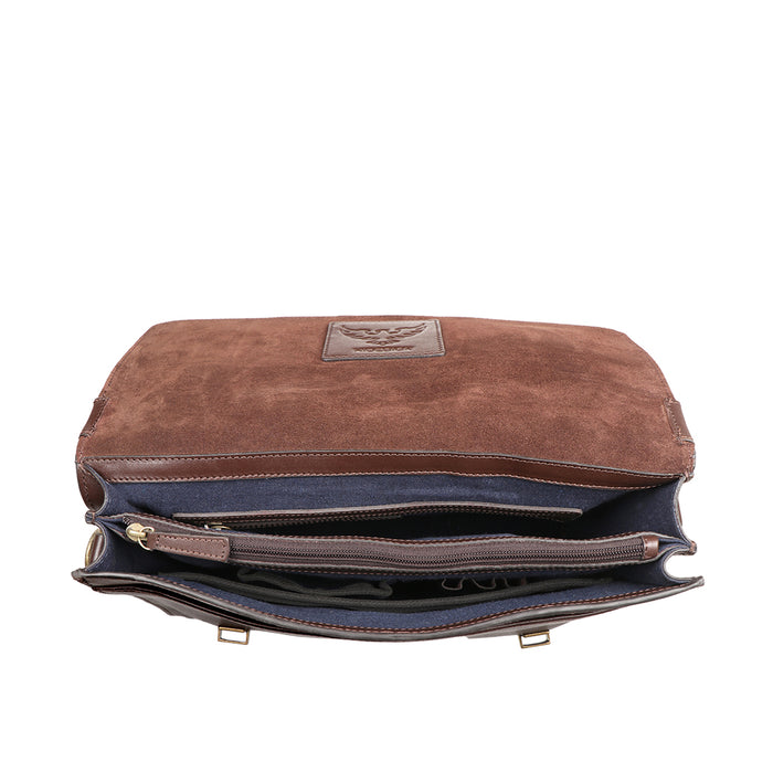 Mandela 02 Brown Leather  Messenger Bag