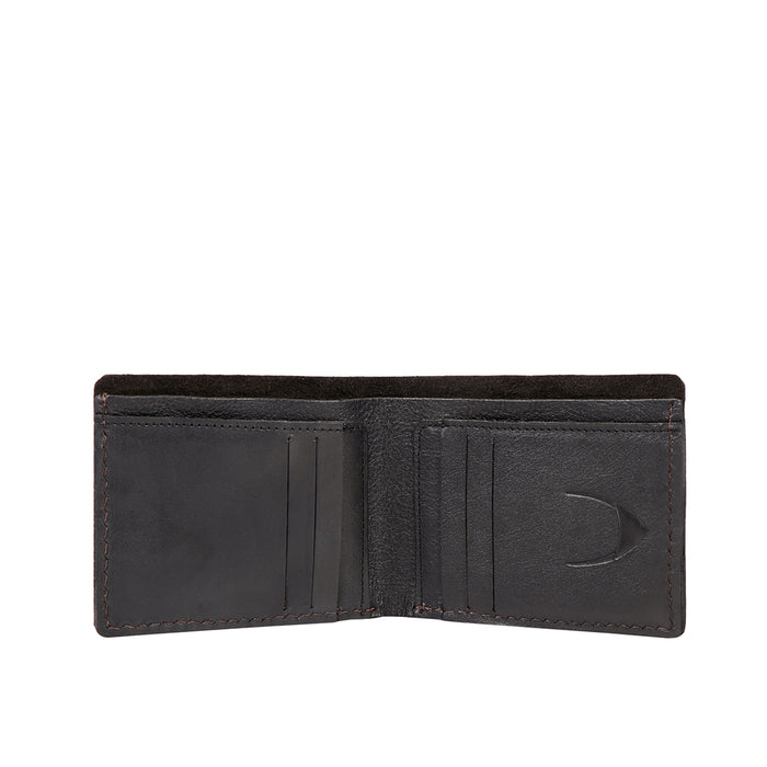 Mandela W1 Black Leather Bi-Fold Wallet