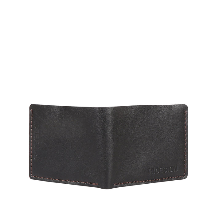 Mandela W1 Black Leather Bi-Fold Wallet