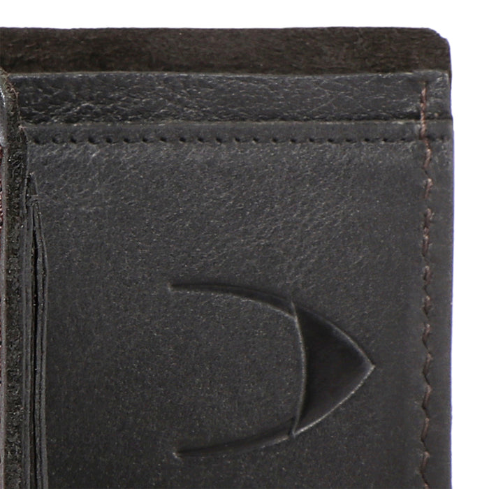 Mandela W1 Black Leather Bi-Fold Wallet