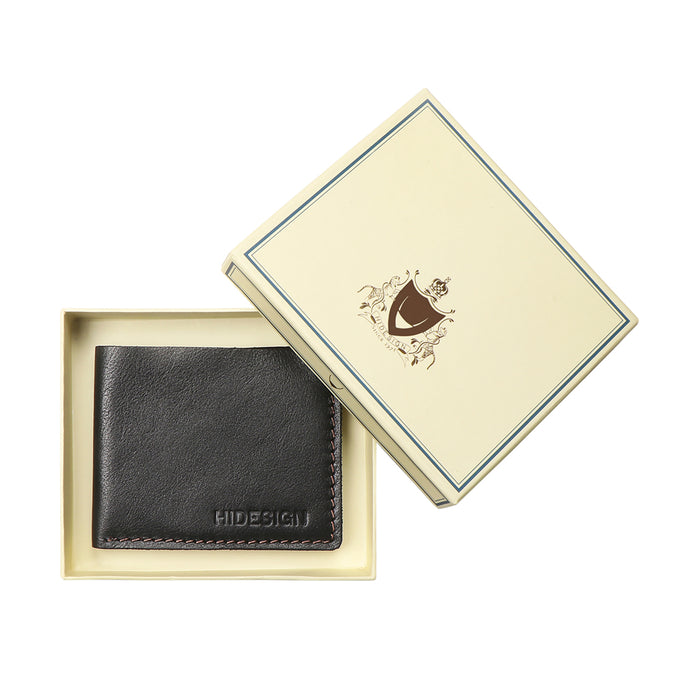 Mandela W1 Black Leather Bi-Fold Wallet
