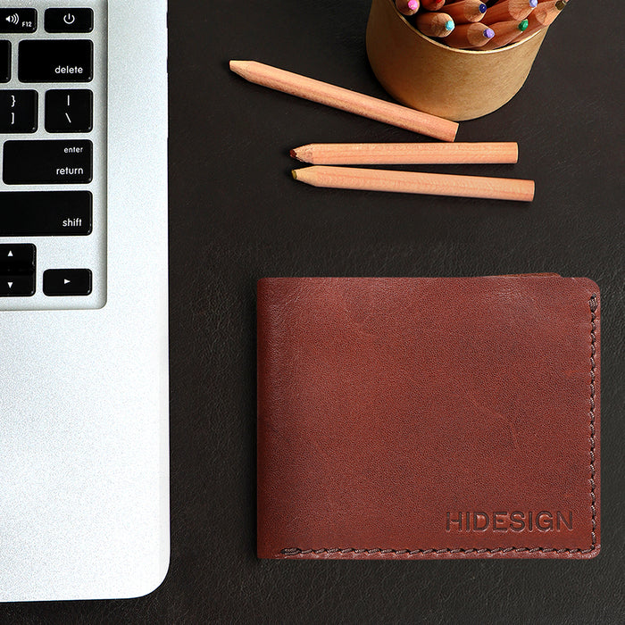 Mandela W1 Tan Leather Bi-Fold Wallet