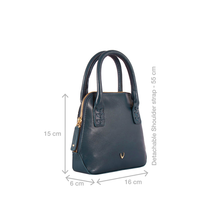 Mandy 02 Blue Leather Crossbody
