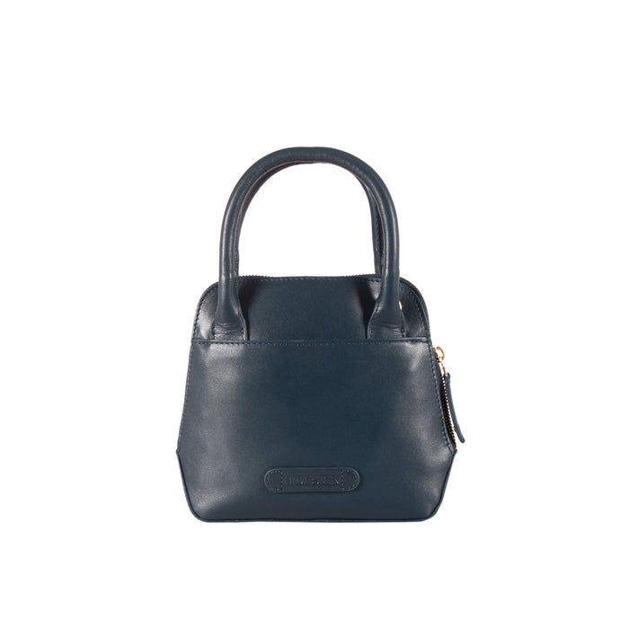 Mandy 02 Blue Leather Crossbody