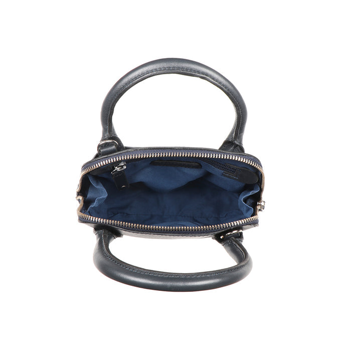 Mandy 02 Blue Leather Crossbody