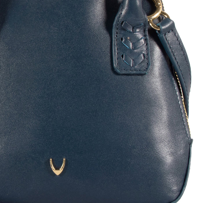 Mandy 02 Blue Leather Crossbody