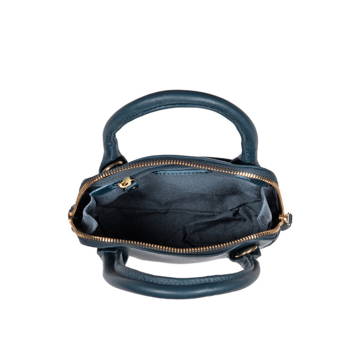 Mandy 02 Blue Leather Crossbody