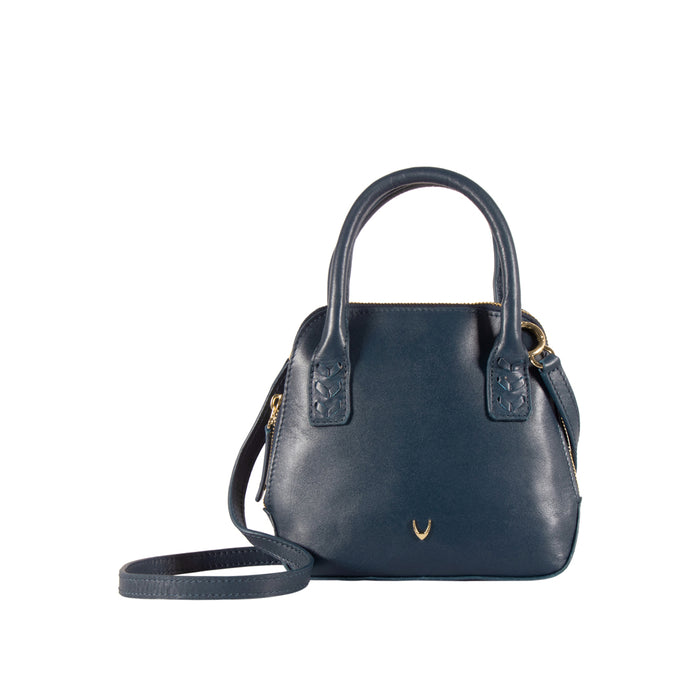 Mandy 02 Blue Leather Crossbody