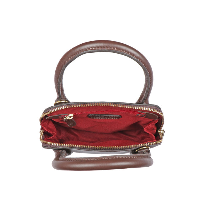 Mandy 02 Brown Leather Crossbody