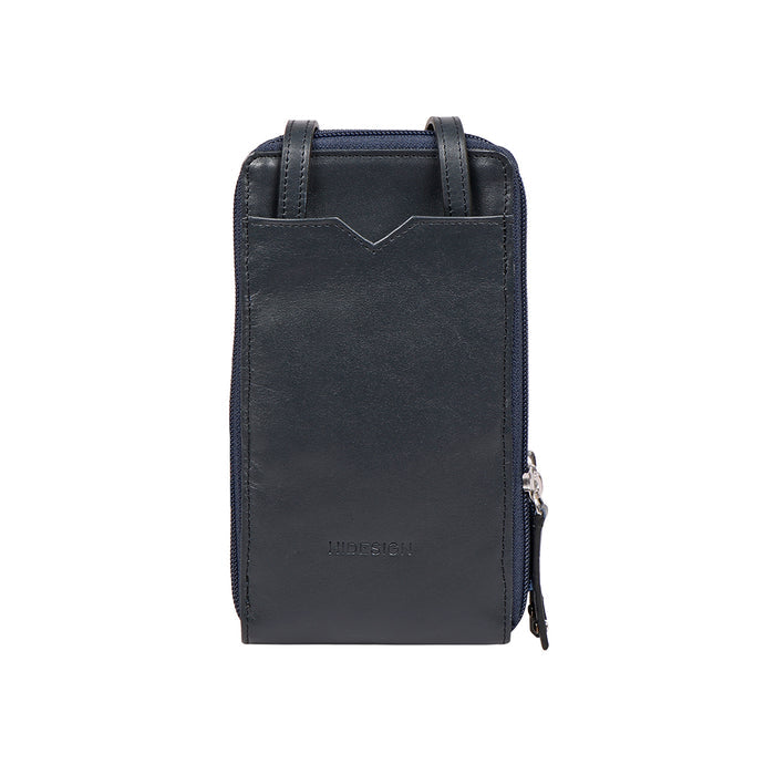 Mandy W3 Blue Leather Sling Wallet