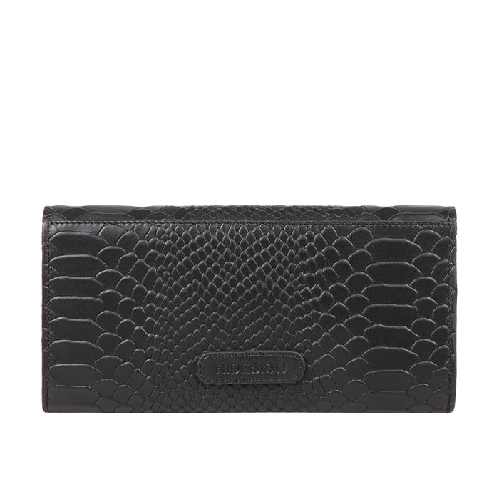 Mandy W5 Black Leather Clutch Wallet