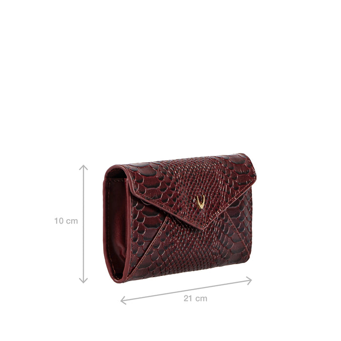 Mandy W5 Red Leather Clutch Wallet