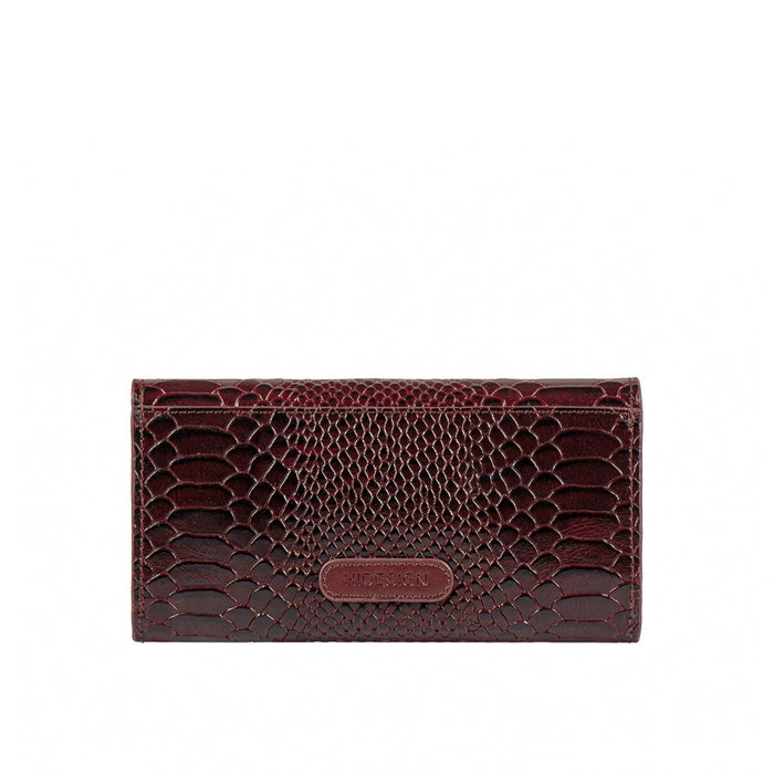 Mandy W5 Red Leather Clutch Wallet