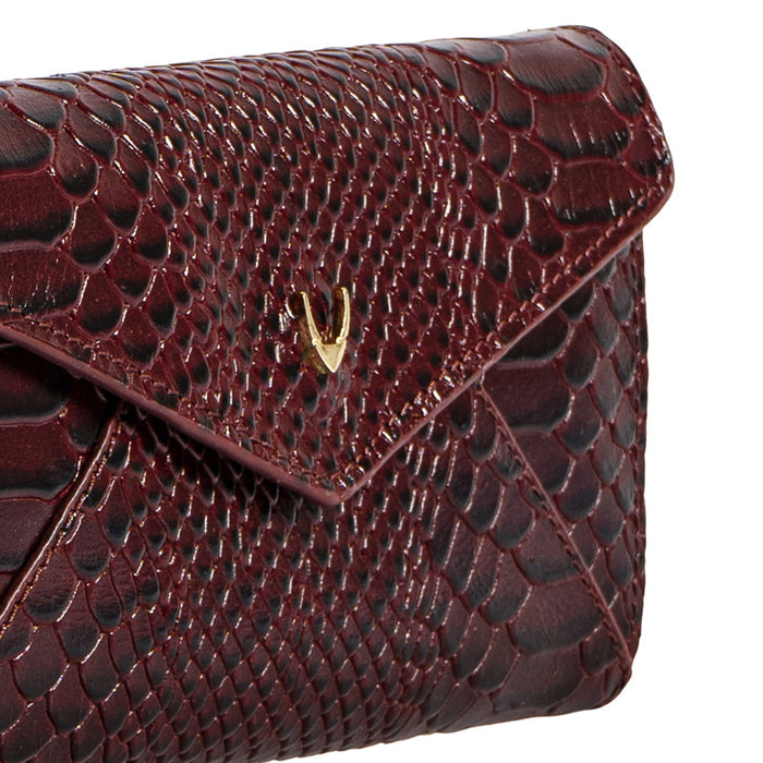 Mandy W5 Red Leather Clutch Wallet