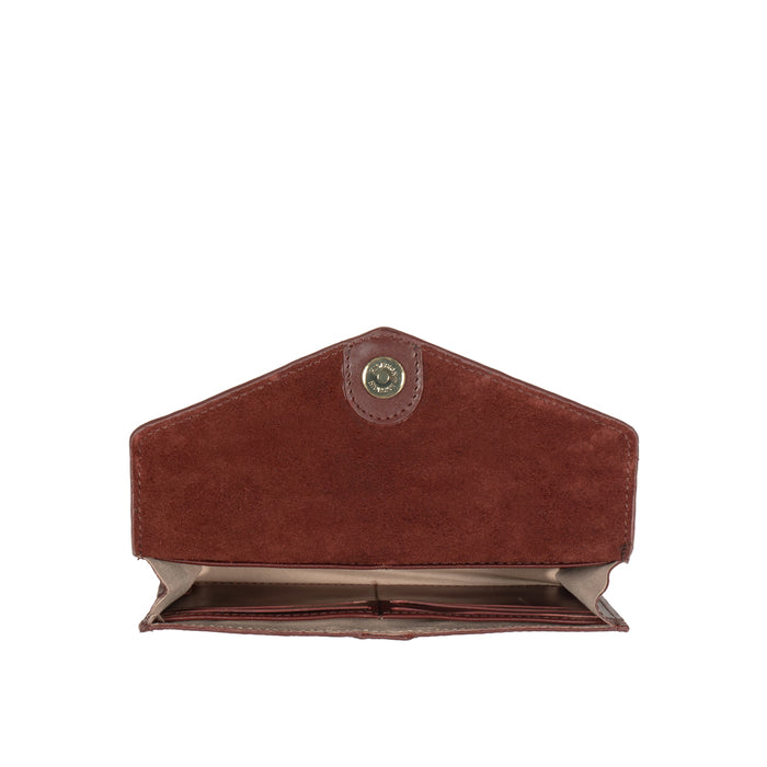 Mandy W5 Red Leather Clutch Wallet