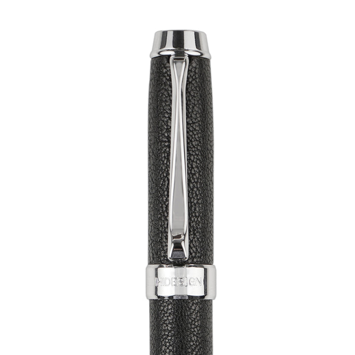 Manzoni Black Leather Ball Pen