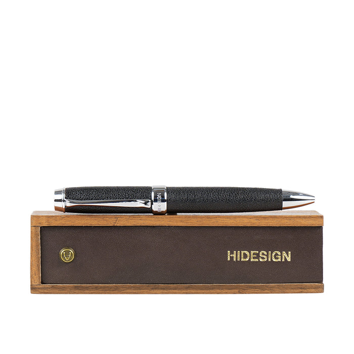 Manzoni Black Leather Ball Pen