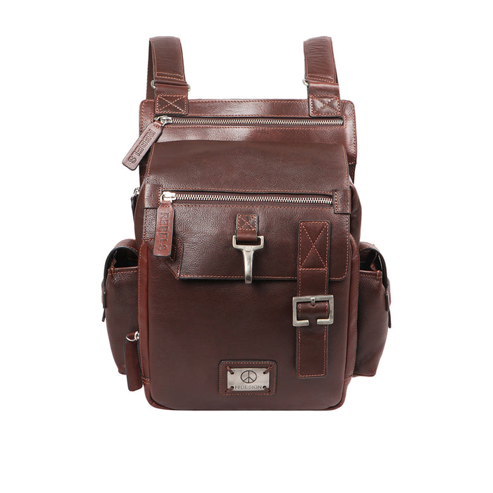 Mao 01 Brown Leather  Backpack