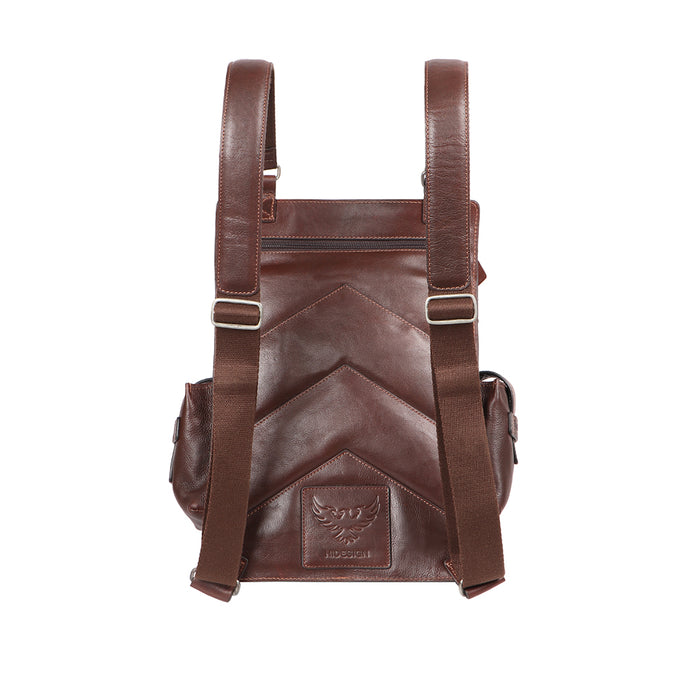 Mao 01 Brown Leather  Backpack