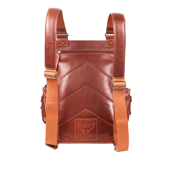 Mao 01 Tan Leather  Backpack