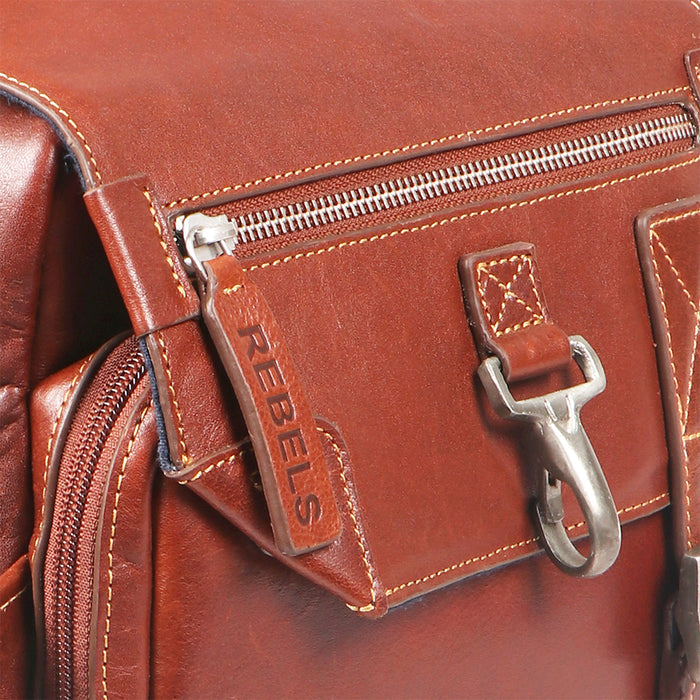 Mao 01 Tan Leather  Backpack