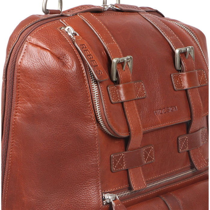 Mao 02 Tan Leather  Backpack