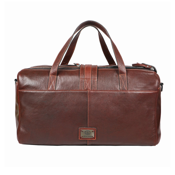 Mao 03 Brown Leather  Duffle Bag