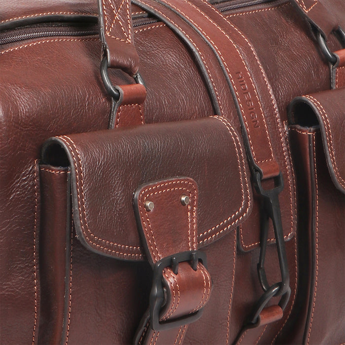 Mao 03 Brown Leather  Duffle Bag