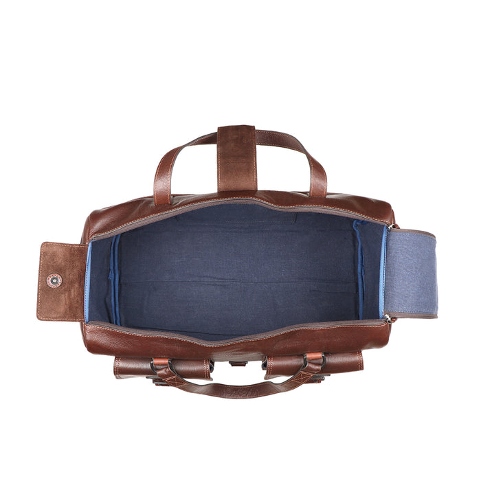 Mao 03 Brown Leather  Duffle Bag