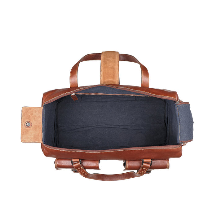 Mao 03 Tan Leather  Duffle Bag