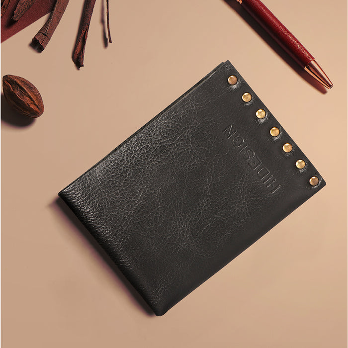 Mao W1 Black Leather Bi-Fold Wallet