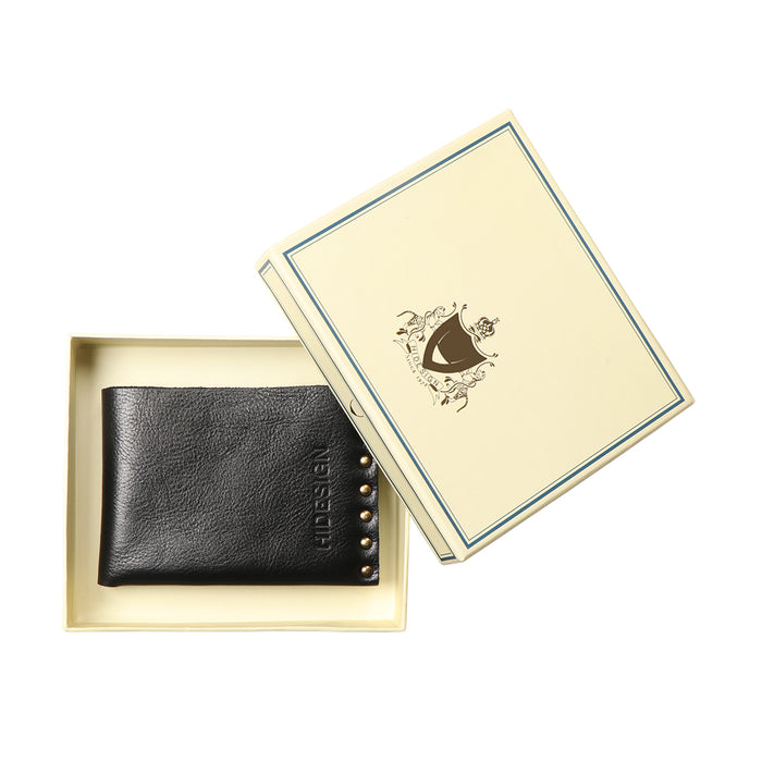Mao W1 Black Leather Bi-Fold Wallet