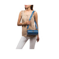 Mariah 01 Blue Leather Crossbody