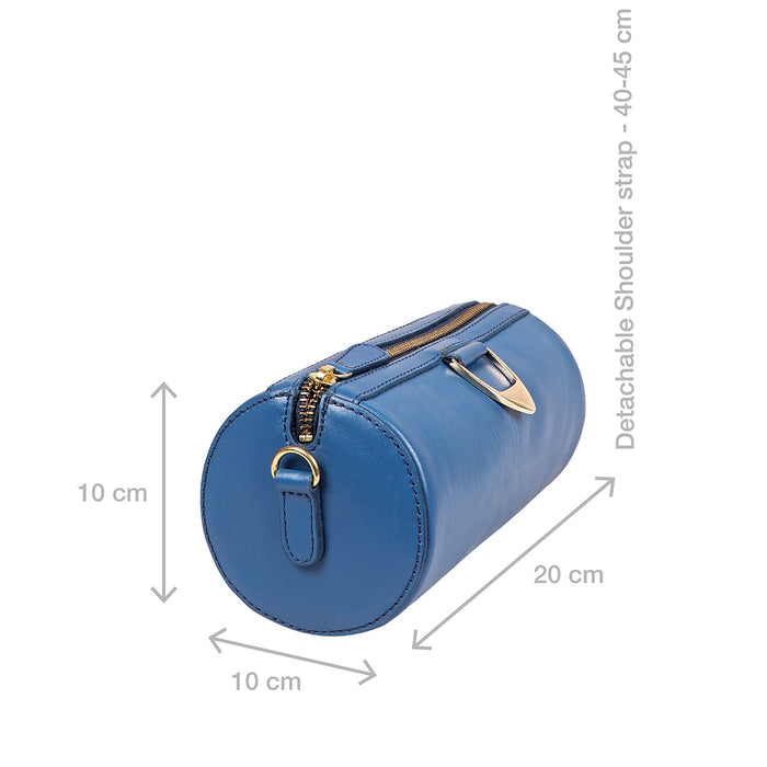 Mariah 01 Blue Leather Crossbody