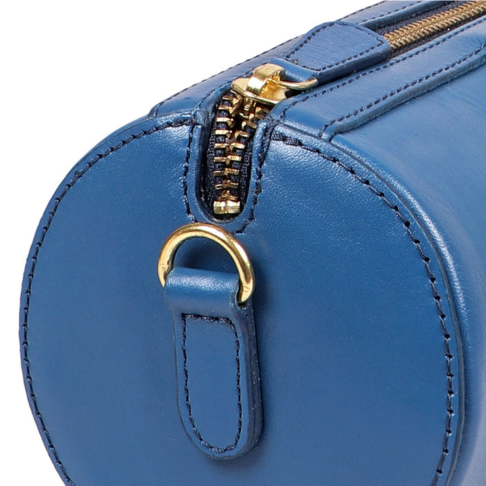 Mariah 01 Blue Leather Crossbody